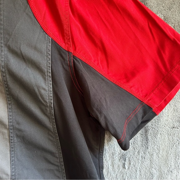 Harley Davidson Motorclothes Grey Red Button-Up Short Sleeve Size 2XL - Picture 4 of 8